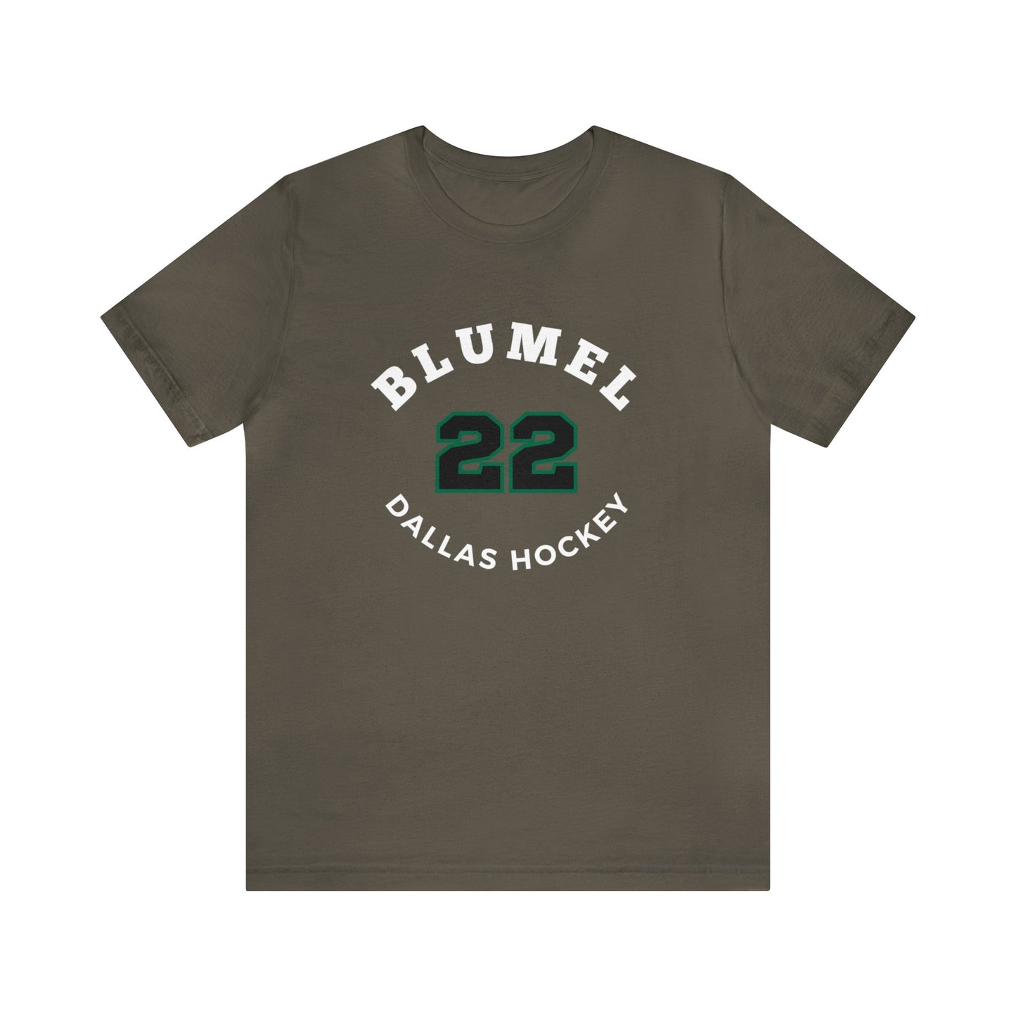 Blumel 22 Dallas Hockey Number Arch Design Unisex T-Shirt