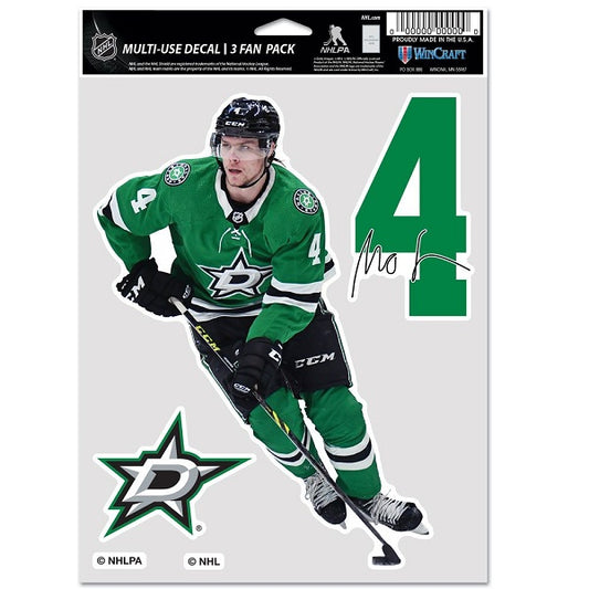 Dallas Stars Miro Heiskanen Multi-Use Decal, 3 Pack