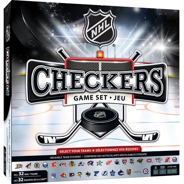 NHL Checkers Board Game Full League Version (All 32 Teams)