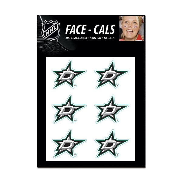 Dallas Stars Temporary Face Tattoo, 6 Pack