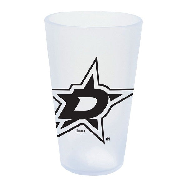 Dallas Stars White Silicone Pint Glass, 16 oz