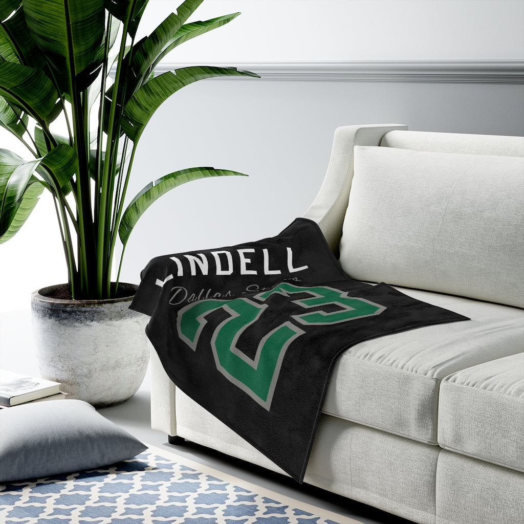 Lindell 23 Dallas Stars Velveteen Plush Blanket