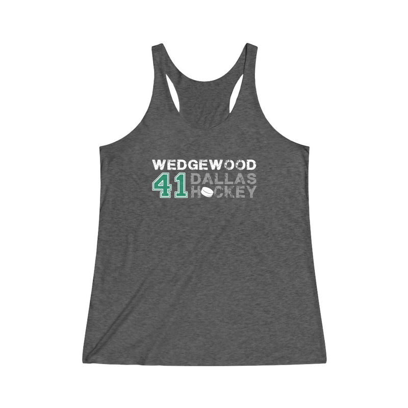Wedgewood 41 Dallas Hockey Women's Tri-Blend Racerback Tank Top