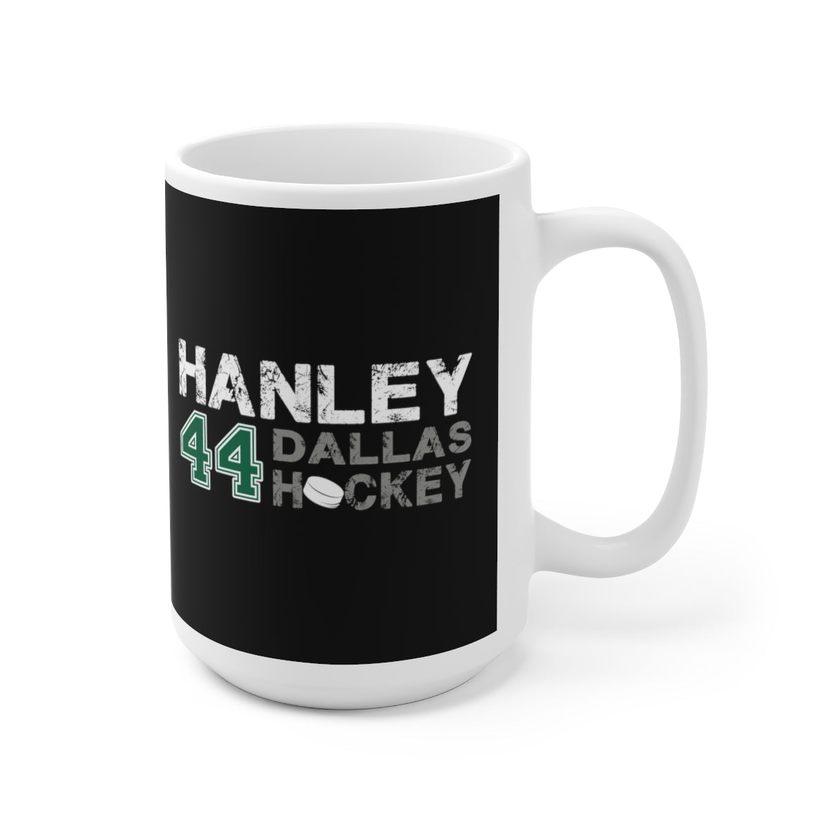 Hanley 44 Dallas Hockey Ceramic Coffee Mug In Black, 15oz