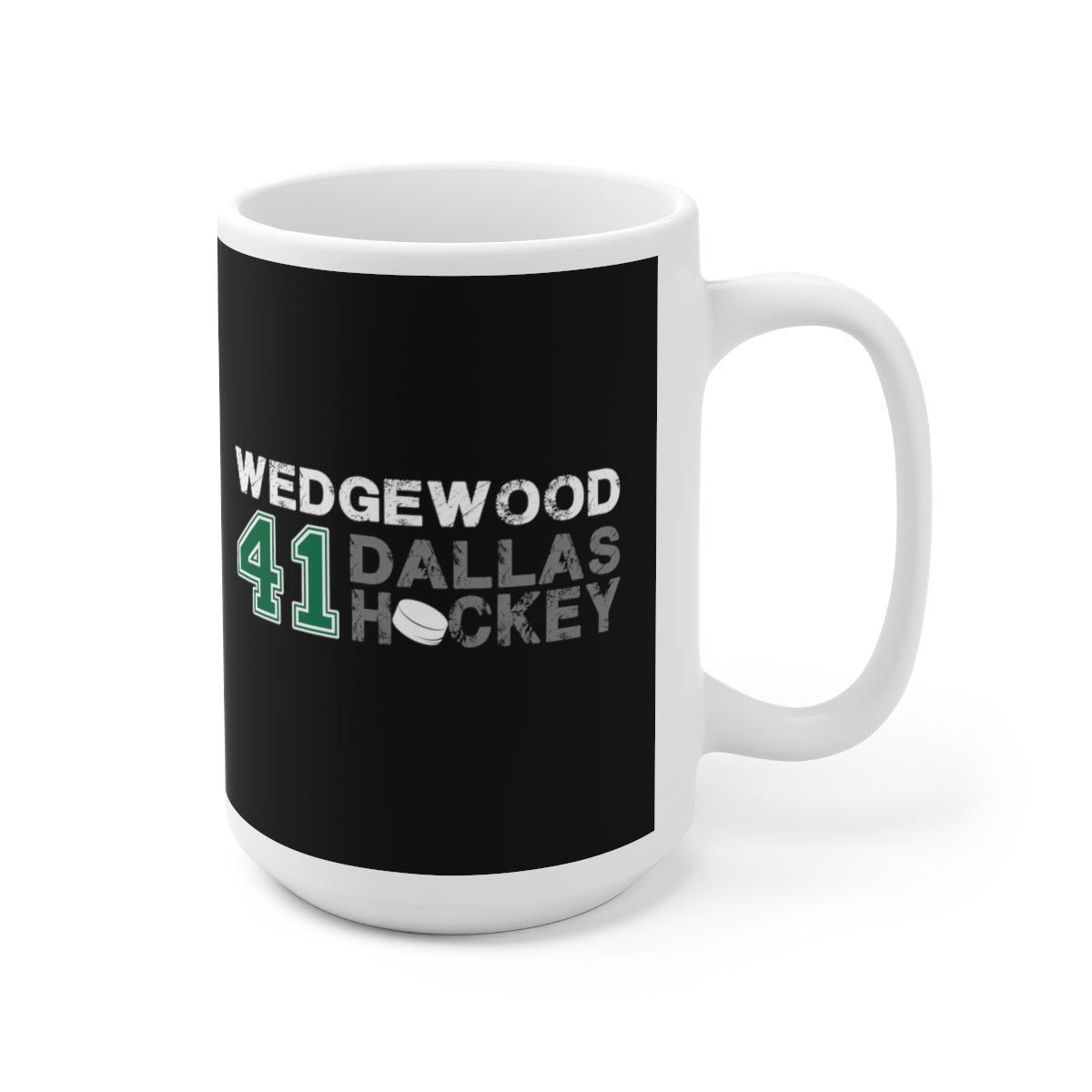 Wedgewood 41 Dallas Hockey Ceramic Coffee Mug In Black, 15oz