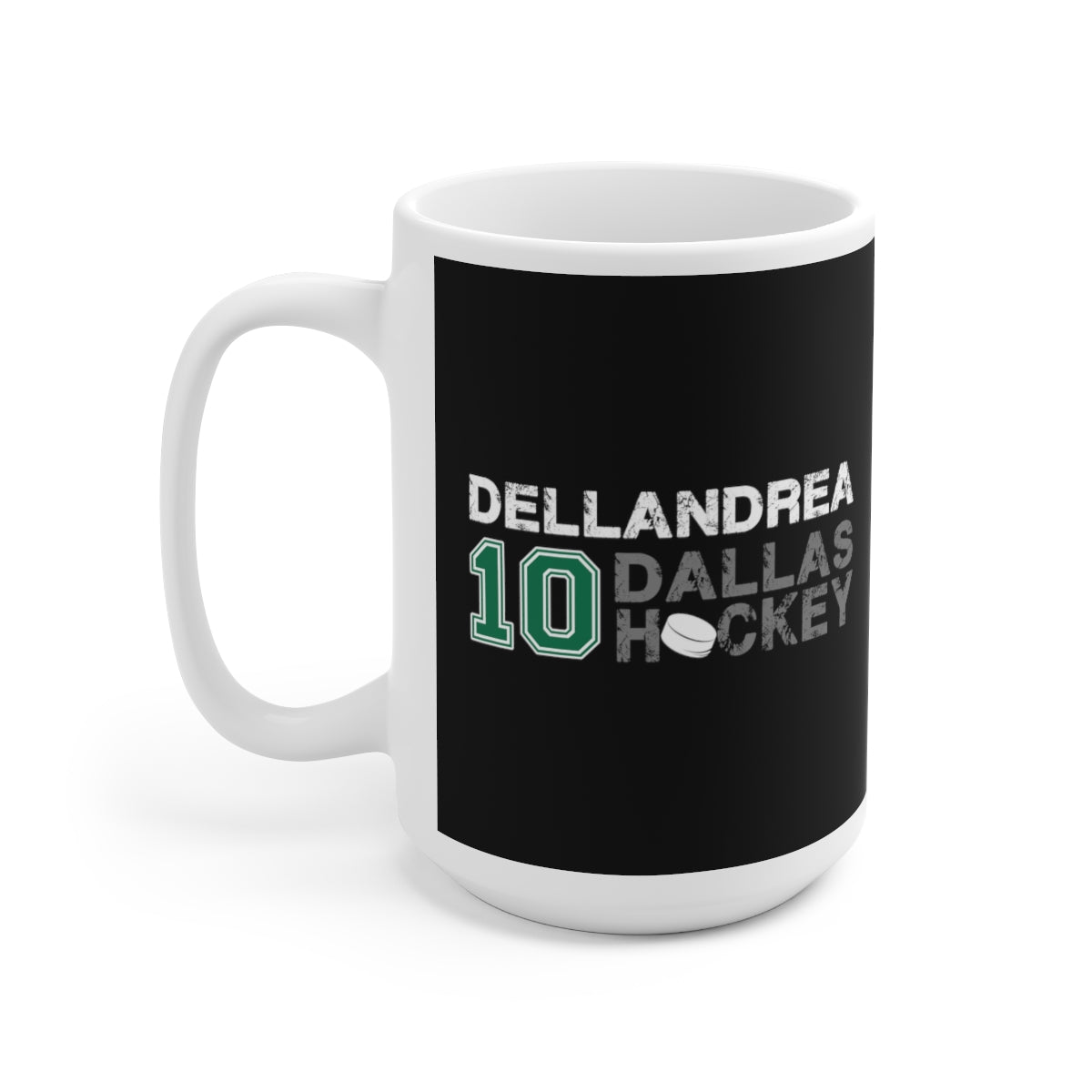 Dellandrea 10 Dallas Hockey Ceramic Coffee Mug In Black, 15oz