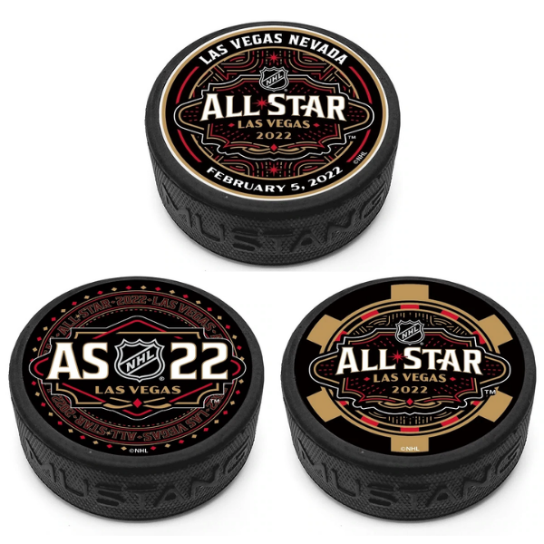 2022 NHL All-Star Game Hockey Puck, 3 Pack