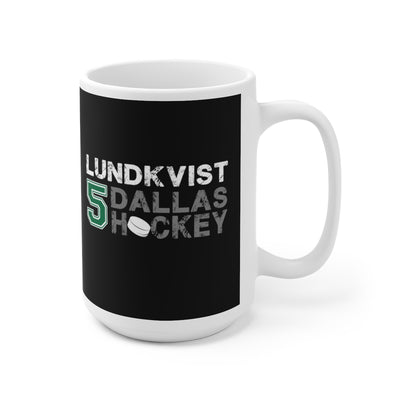 Lundkvist 5 Dallas Hockey Ceramic Coffee Mug In Black, 15oz