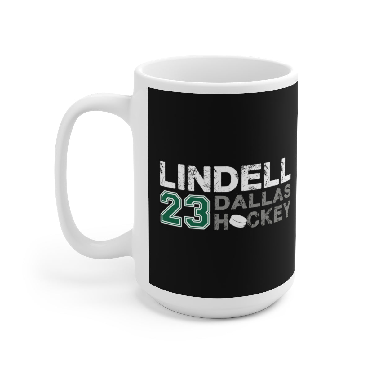 Lindell 23 Dallas Hockey Ceramic Coffee Mug In Black, 15oz