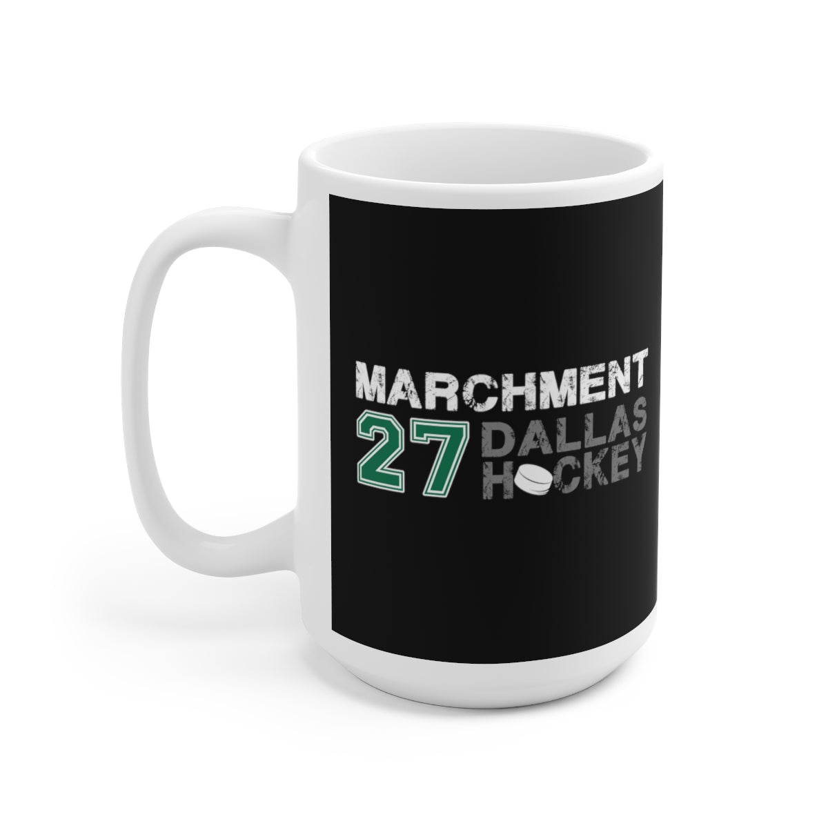 Marchment 27 Dallas Hockey Ceramic Coffee Mug In Black, 15oz