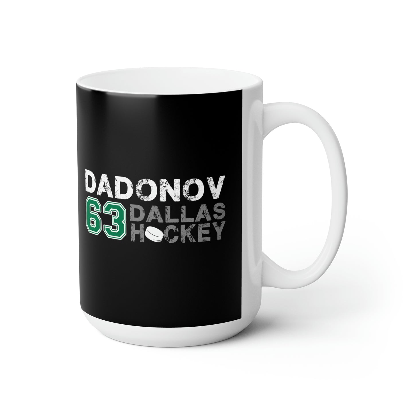 Dadonov 63 Dallas Hockey Ceramic Coffee Mug In Black, 15oz