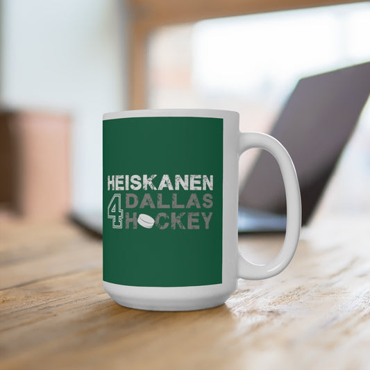 Heiskanen 4 Dallas Hockey Ceramic Coffee Mug In Victory Green, 15oz