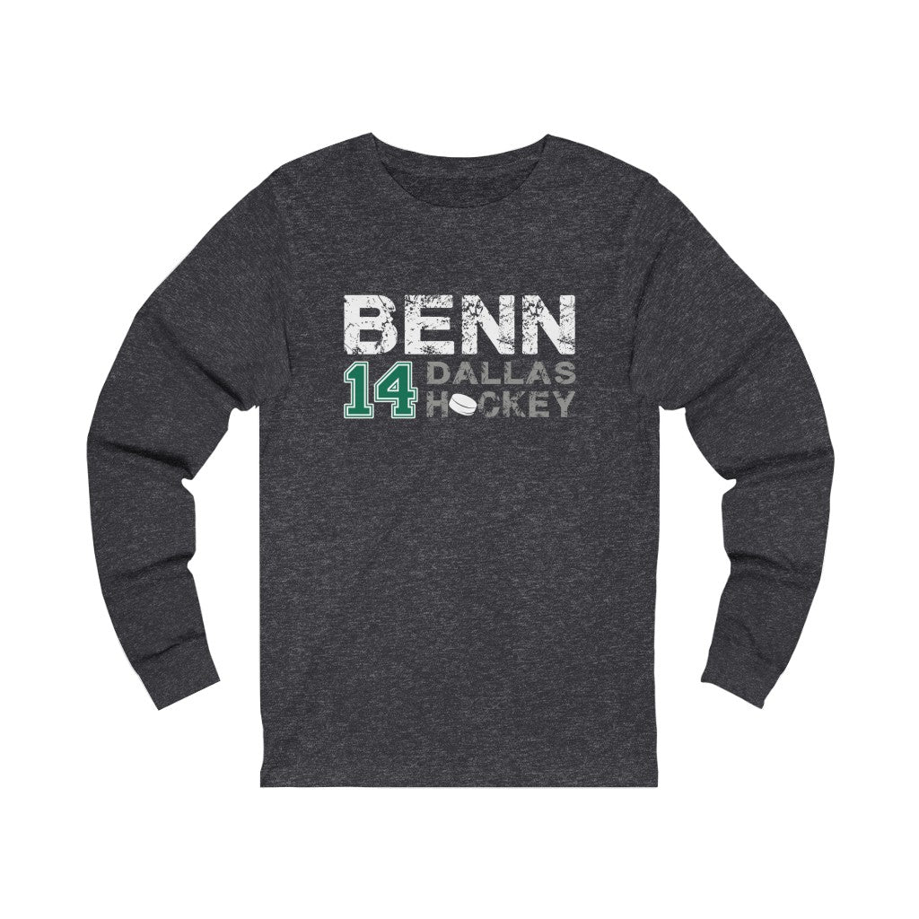 Benn 14 Dallas Hockey Unisex Jersey Long Sleeve Shirt