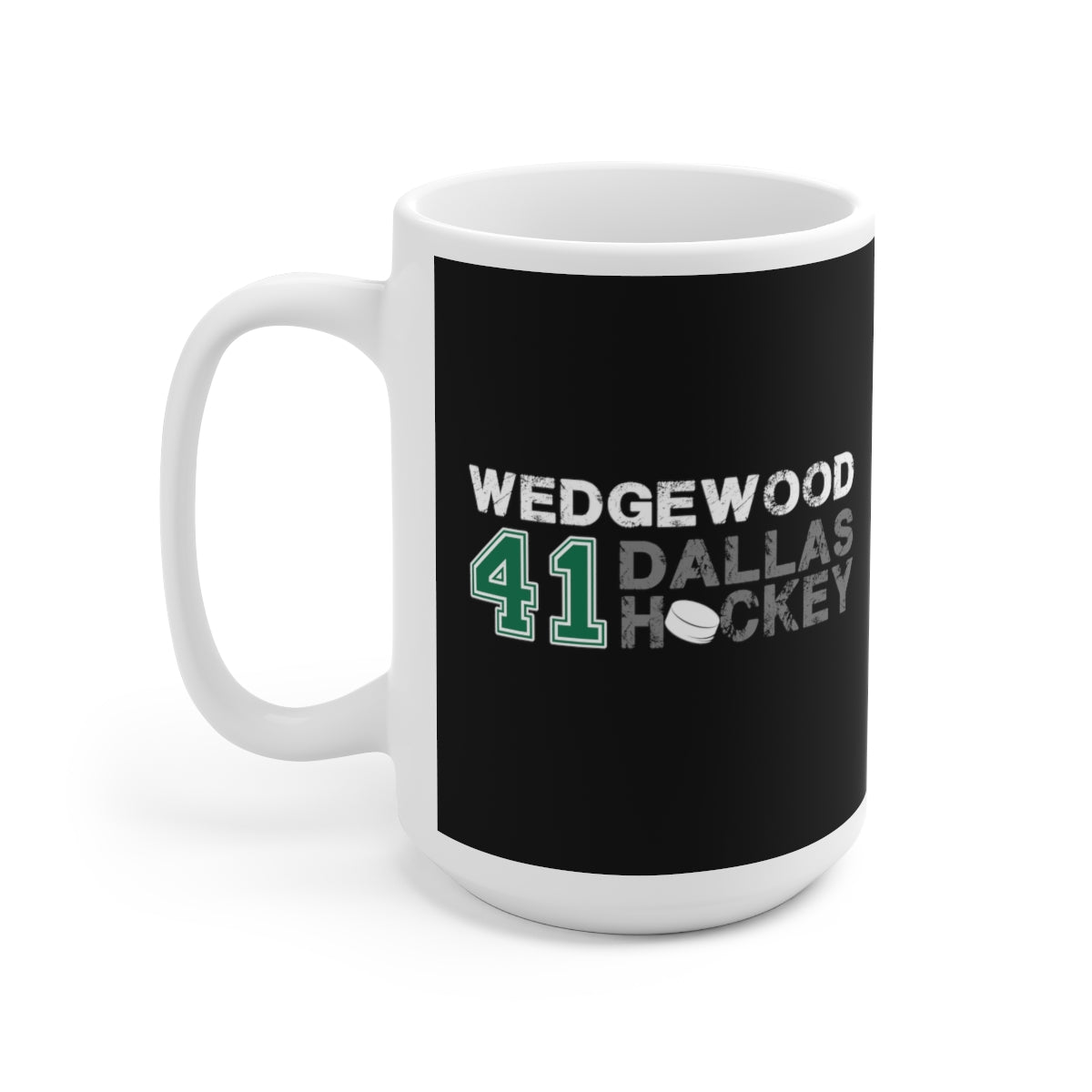 Wedgewood 41 Dallas Hockey Ceramic Coffee Mug In Black, 15oz