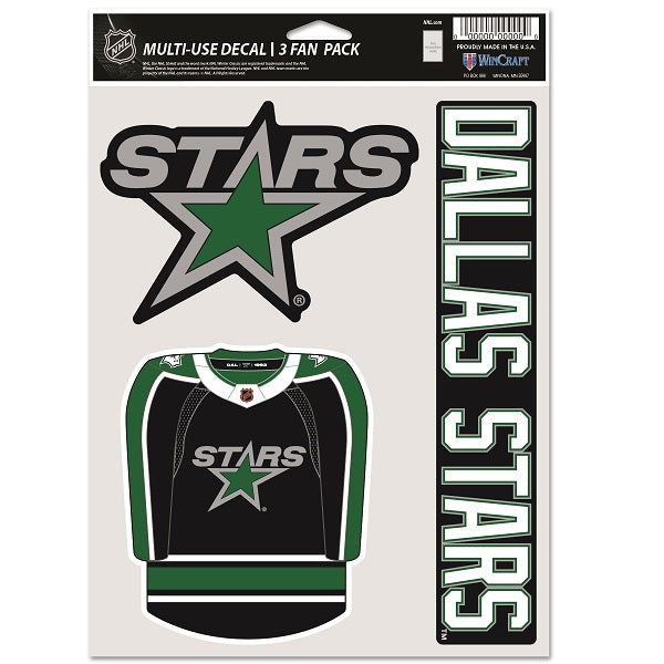 Dallas Stars Special Edition Multi-Use Decal, 3 Pack