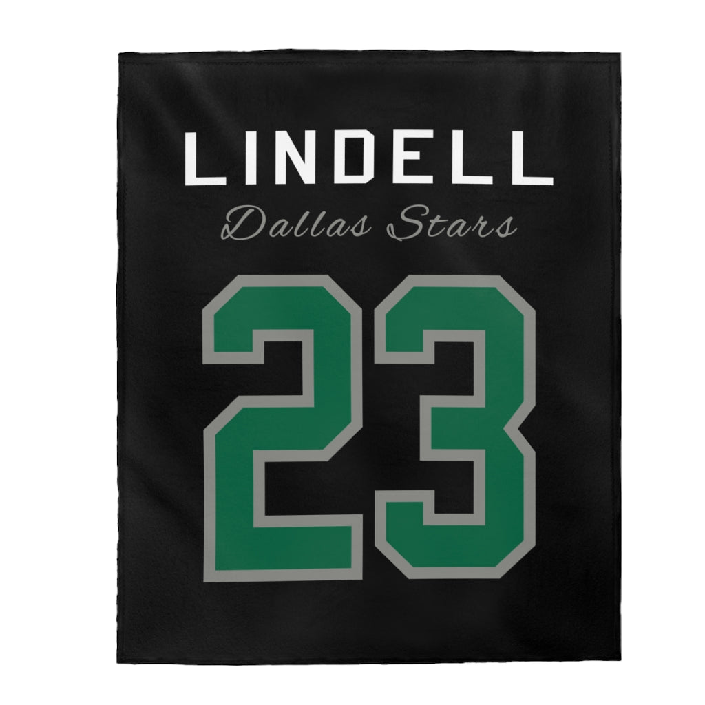 Lindell 23 Dallas Stars Velveteen Plush Blanket