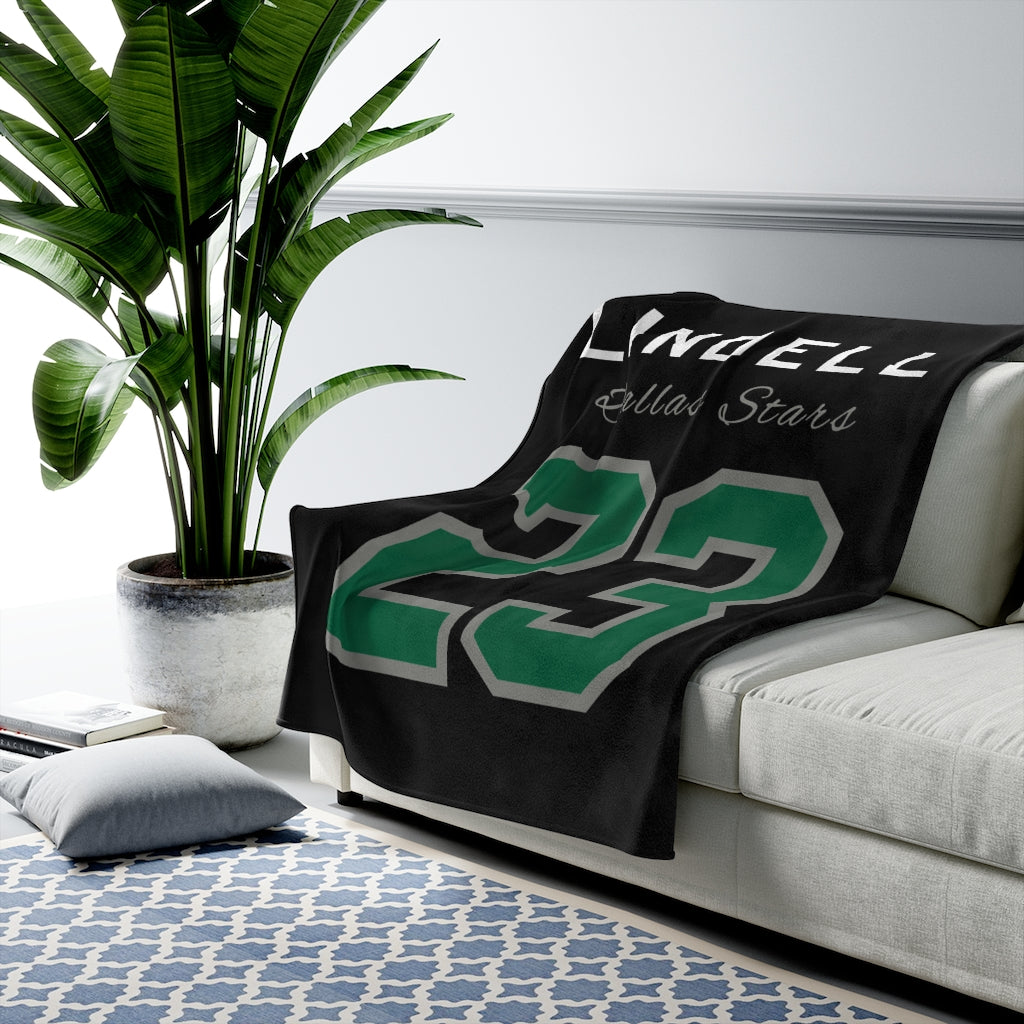 Lindell 23 Dallas Stars Velveteen Plush Blanket