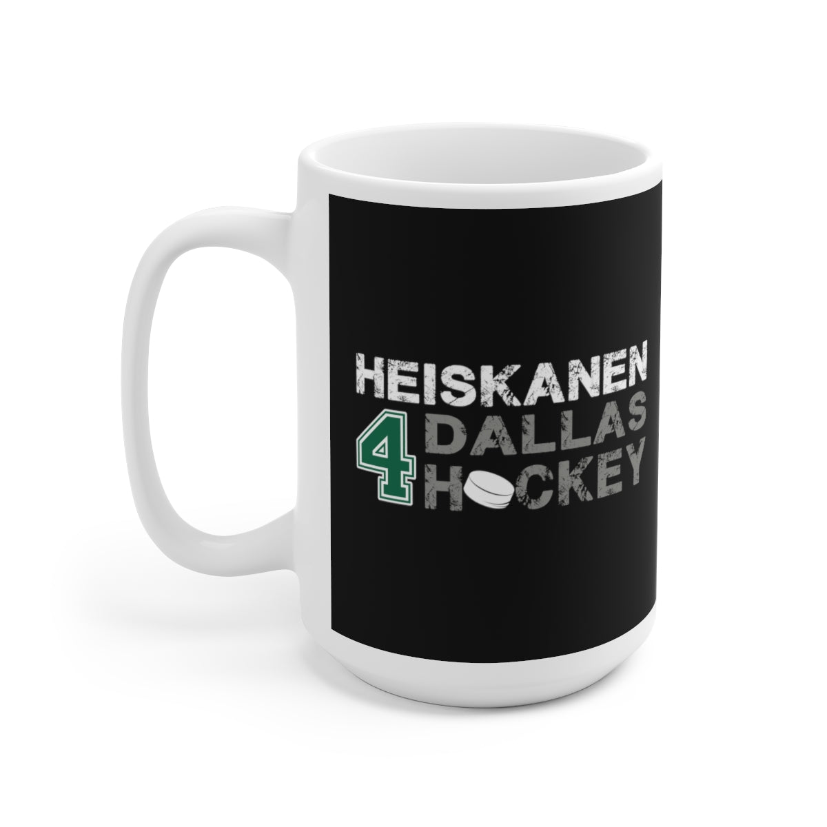 Heiskanen 4 Dallas Hockey Ceramic Coffee Mug In Black, 15oz