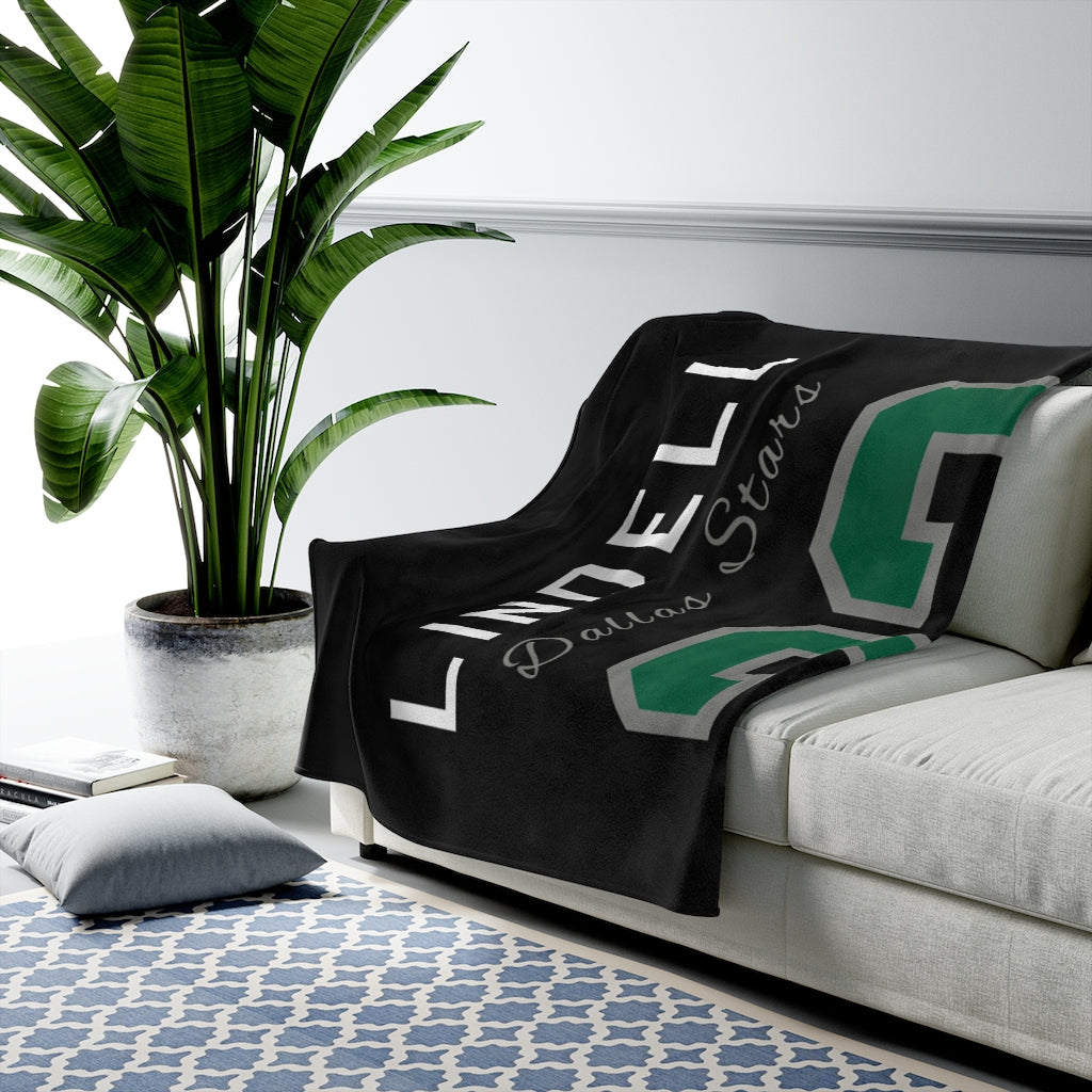 Lindell 23 Dallas Stars Velveteen Plush Blanket