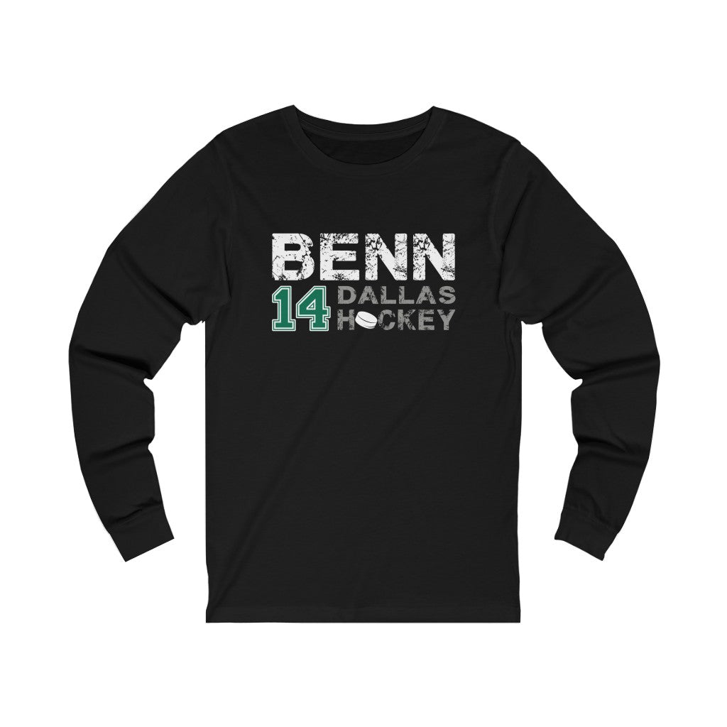 Benn 14 Dallas Hockey Unisex Jersey Long Sleeve Shirt