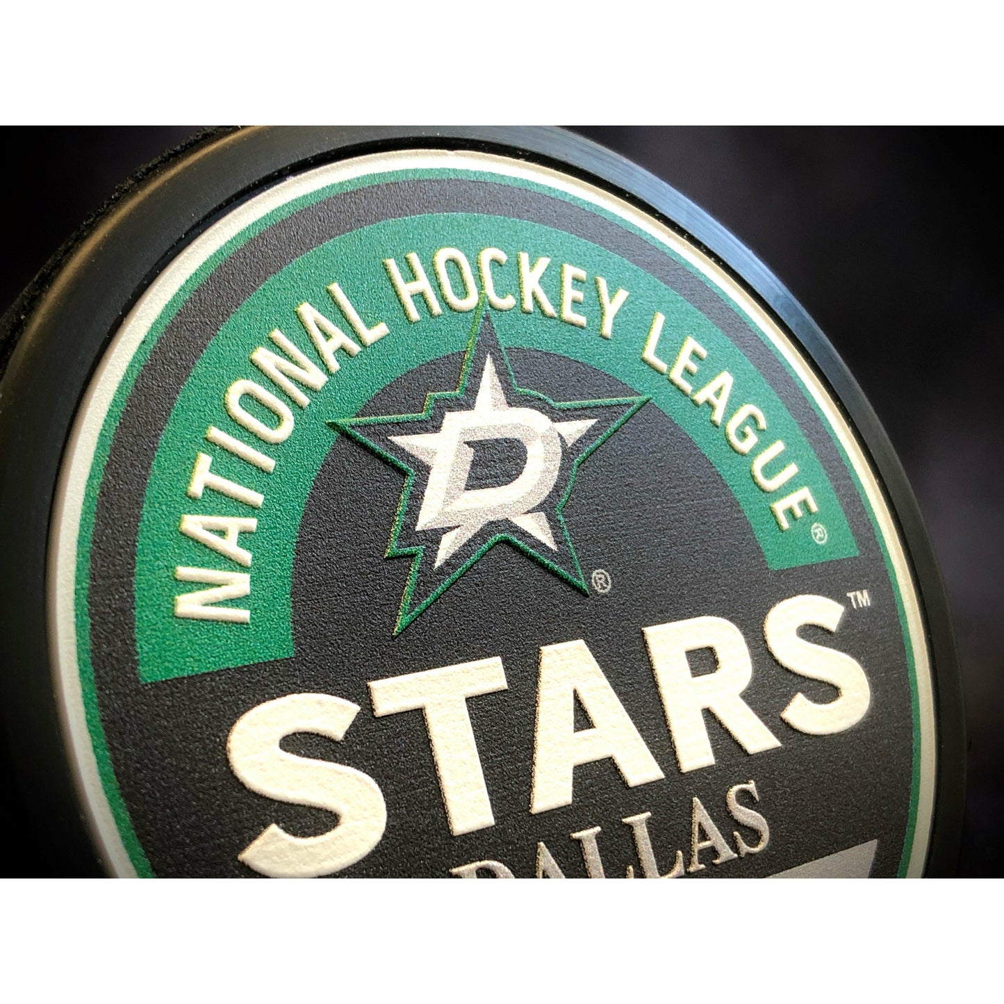 Dallas Stars Hockey Puck - Textured Block