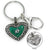 Dallas Stars Charmed Heart Keychain