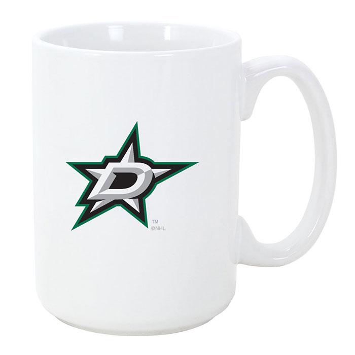 Dallas Stars White Ceramic Coffee Mug, 15 oz.