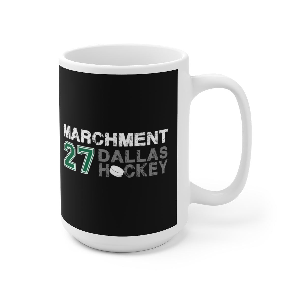 Marchment 27 Dallas Hockey Ceramic Coffee Mug In Black, 15oz