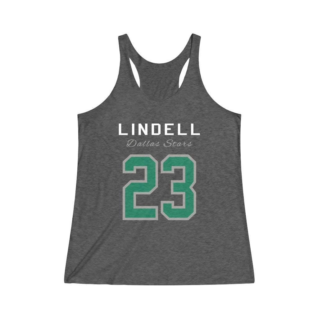 Lindell 23 Dallas Stars Women's Tri-Blend Racerback Tank Top