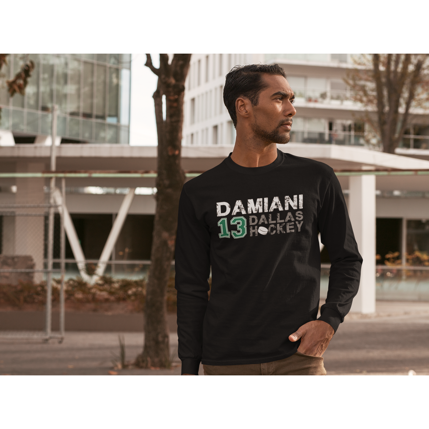 Damiani 13 Dallas Hockey Unisex Jersey Long Sleeve Shirt