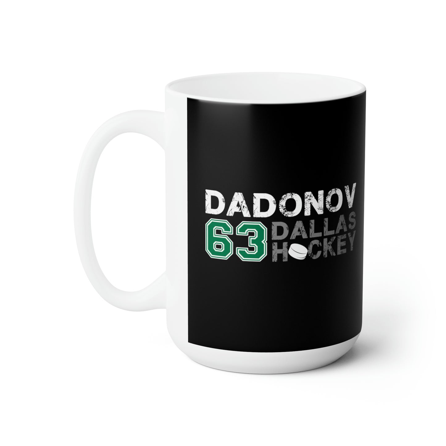 Dadonov 63 Dallas Hockey Ceramic Coffee Mug In Black, 15oz