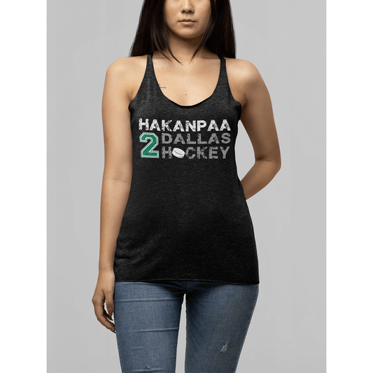 Hakanpaa Dallas Hockey Women's Tri-Blend Racerback Tank Top